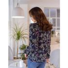 Plus Size Bow-front Floral Blouse