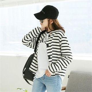 Round-neck Stripe Cardigan