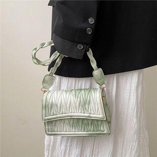 Quilted Tie-dyed Faux Leather Shoulder Bag