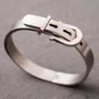 Belt Stainless Steel Bangle Silver - One Size