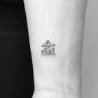 Carrousel Print Waterproof Temporary Tattoo One Piece - One Size