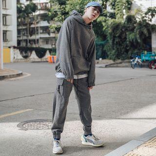 Plaid Hoodie / Plaid Harem Pants