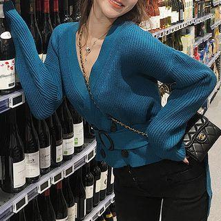 Double Breasted Sashed Cardigan