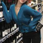 Double Breasted Sashed Cardigan