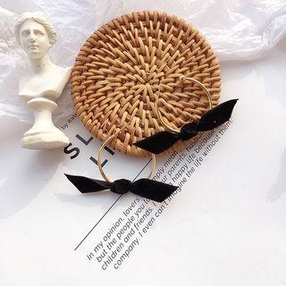 Velvet Bow Hoop Earring