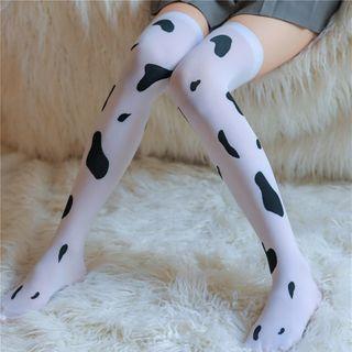 Milk Print Stockings As Shown In Figure - One Size