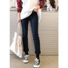 Tall Size Fleece-lined Slim-fit Jeans