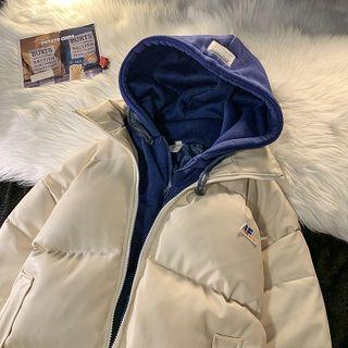 Mock Two Piece Padding Hooded Jacket