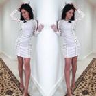 Lace-up Panel Sheath Dress