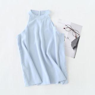 Halter Sleeveless Layered Chiffon Camisole Top
