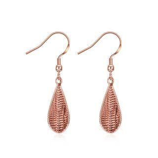Fashion Elegant Plated Rose Gold Water Drop Earrings Rose Gold - One Size