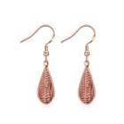 Fashion Elegant Plated Rose Gold Water Drop Earrings Rose Gold - One Size