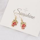 Glaze Christmas Bell Dangle Earring 1 Pair - E2459 - As Shown In Figure - One Size