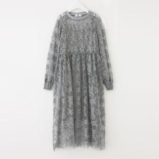 Set: Lace Long Sleeve Midi Dress + Slipdress