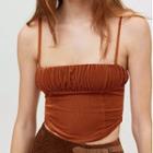 Corduroy Cropped Camisole Top