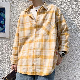 Couple Loose-fit Checked Shirt