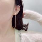 Faux Pearl Drop Earring E1908 - 1 Pair - Silver Needle - Long Earrings - Gold - One Size