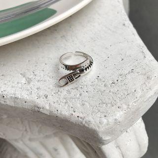 925 Sterling Silver Zip Open Ring K584 - Open Ring - Silver - One Size