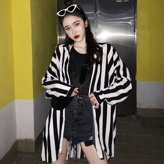 Striped Long Shirt Stripe - Black & White - One Size