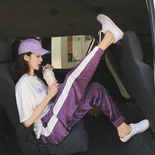 Set: Short-sleeve Letter T-shirt + Sweatpants