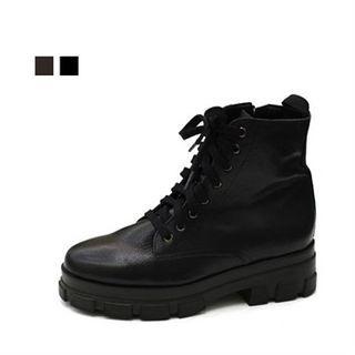 Lace-up Zip-side Ankle Boots