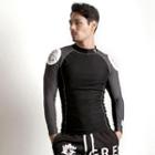 Contrast Raglan-sleeve Rashguard