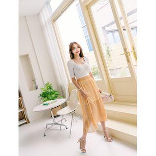 Sweetheart-neck Fitted Top