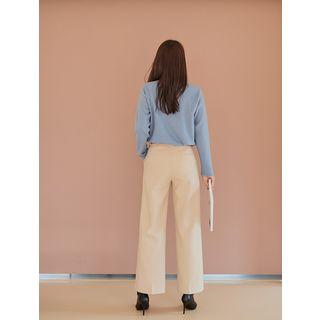 Plus Size Mock-neck Textured Top