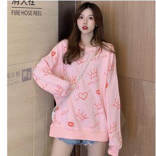 Printed Oversize Pullover