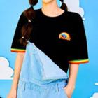 Friends Embroidered Rainbow T-shirt