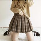 Mini Pleated Plaid Skirt