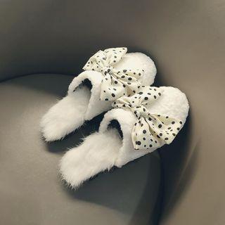 Bow Furry Mules