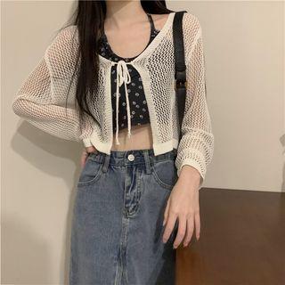 Halter-neck Floral Tank Top / Lace Up Cardigan (various Designs)