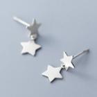 925 Sterling Silver Star Dangle Earring 1 Pair - S925 Silver - Silver - One Size