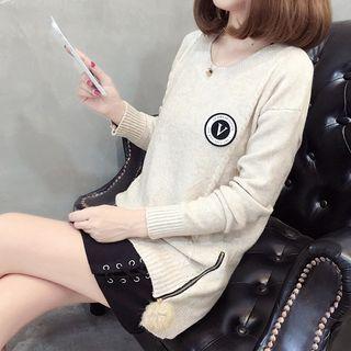 Zip-sleeve Sweater