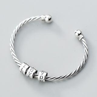 Lettering Bangle Silver - One Size