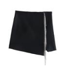 Fringe Accent A-line Skirt