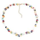 Turquoise Faux Pearl Alloy Necklace Red & Blue & White - One Size
