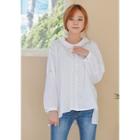 Peter Pan-collar Lace-trim Blouse