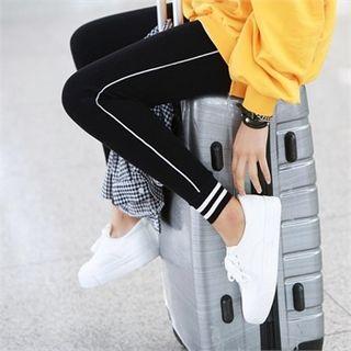 Contrast-trim Skinny Jogger Leggings