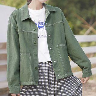 Denim Jacket Green - One Size