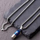 Capsule Steel Necklace Silver - One Size
