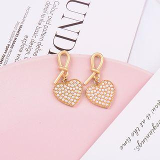Heart Drop Earring 1 Pair - Heart - One Size
