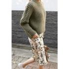 Wool Blend Chunky Waffle-knit Sweater