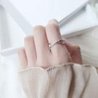 925 Sterling Silver Layered Open Ring 1 Pc - Silver - One Size