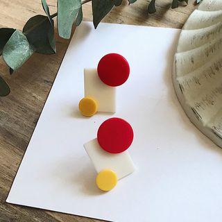 Asymmetric Acrylic Earring 1 Pair - Earring - One Size