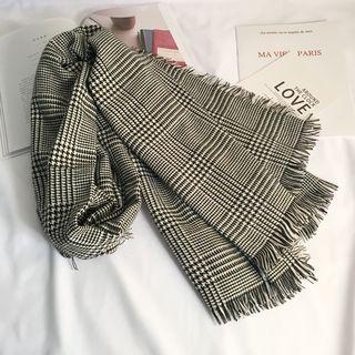 Glen Plaid Scarf Glen Plaid - Black & White - One Size