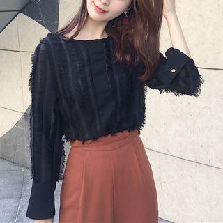 Fringed Trim Blouse