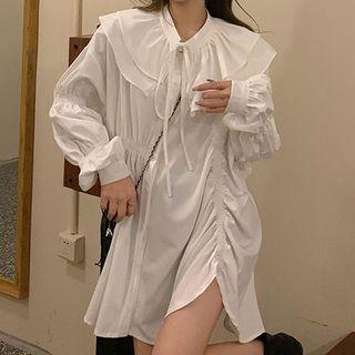 Long-sleeve Plain Peter Pan Collar Dress