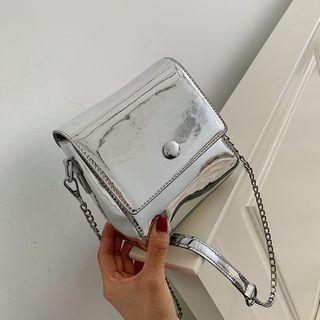 Mini Patent Chain Crossbody Bag
